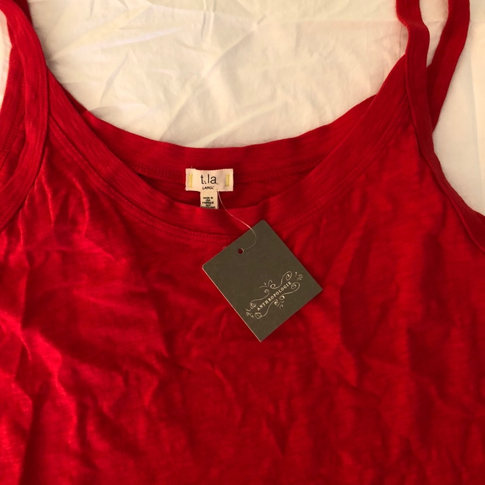 Anthropologie t.la red/orange NWT tank top